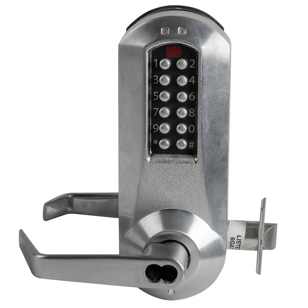 E-Plex 5000 Cylindrical Lock with Privacy, Winston Lever, 100 Access Codes, 3,000 Audit Events, Mede